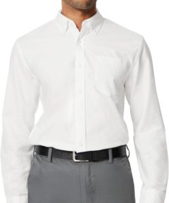 Amazon Essentials Hombre Camisa Oxford con Bolsillo de Manga Larga
