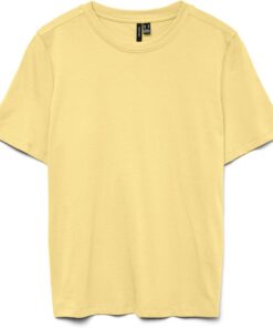 VERO MODA Camiseta básica de Mujer Cuello Redondo Manga Corta Corte Normal