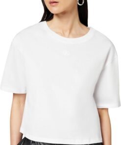 Armani Exchange Salin de Giraud, Logo Lettering On Back Camiseta para Mujer