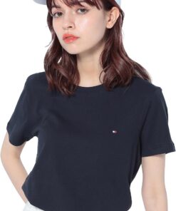 Tommy Hilfiger Camiseta de manga corta Mujer Heritage con cuello redondo