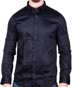 Armani Exchange Smart Stretch Satin Camisa Hombre (Pack de 1)