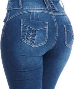 Onsoyours Vaqueros Mujer Cortos Push Up Pantalón Corto Vaquero Desgastado Cintura Alta Color Sólido Shorts de Mezclilla Pantalones Caliente Verano con Botones