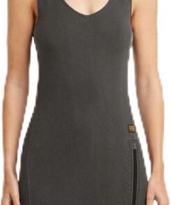 G-Star Mujer Overdyed Asymmetric Zip Dress