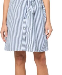 Tommy Hilfiger Sleeveless Collared Button Front Tie Waist Mini Shirt Dress Vestido Informal Mujer
