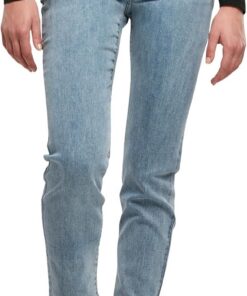 Urban Classics Pantalones Vaqueros Rectos de Cintura Baja para Mujer - Pantalones Mujer