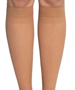 Ulla Popken Medias hasta la rodilla para mujer, talla grande, 30 denier