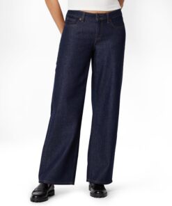Amazon Essentials Vaqueros de Pierna Ancha Ultrasuaves de Talle Bajo Mujer