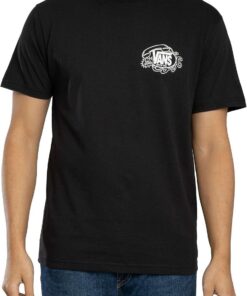 Vans Hombre Camiseta Gráfica Hot Lines Back, Black