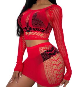 Buitifo Conjunto de lencería Sexy de Dos Piezas para Mujer, Ropa de Noche exótica para la Playa