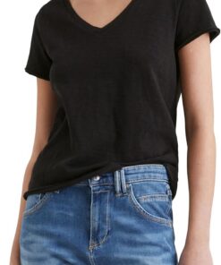 Marc OߴPolo Denim Mujer Camiseta de algodón orgánico con Cuello de Pico