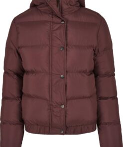 Urban Classics Ladies Hooded Puffer Jacket Mujer Chaqueta entre-tiempo Negro