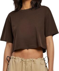Urban Classics Ladies Short Oversized tee Mujer Camiseta Negro 100% algodón Regular