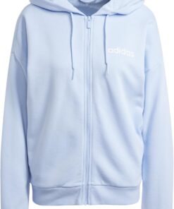 adidas Women's Chaqueta con Capucha Essentials Linear French Terry