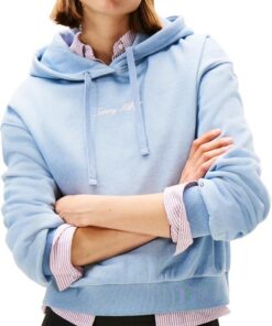 Tommy Hilfiger Sudadera Mujer Classic Script Fleece con Capucha