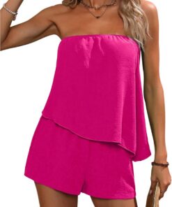 Conjunto de 2 piezas de verano para mujer, camiseta sin mangas y pantalones cortos, ropa de playa y vacaciones