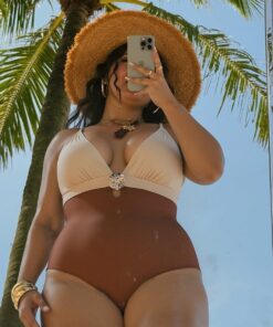 Traje de baño de una pieza para mujer, con control de abdomen, adelgazante, elástico, para playa, piscina, vacaciones