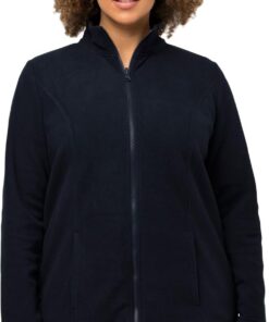 Ulla Popken Mujer Sudadera con Cremallera