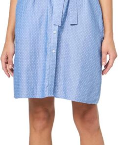 Tommy Hilfiger Sleeveless Collared Button Front Tie Waist Mini Shirt Dress Vestido Informal Mujer