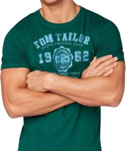 TOM Tailor Camiseta para Hombre con Logotipo Estampado de algodón