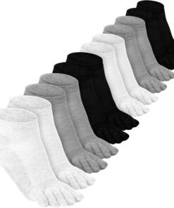 Bencailor 6 Pares Calcetines Mujer 5 Dedos Compresión Algodón Color Puro