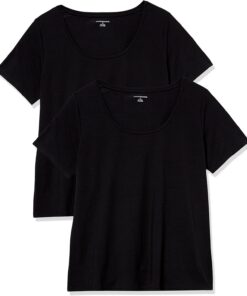Amazon Essentials Mujer Camiseta de Manga Corta con Cuello Redondo y Corte Estándar (Disponible en Tallas Grandes)