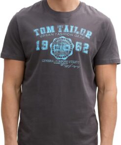 TOM Tailor Camiseta para Hombre con Logotipo Estampado de algodón