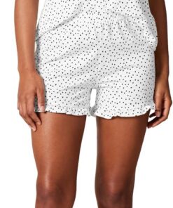 Amazon Essentials Mujer Conjunto de Pijama Corto con Cuello de Solapa de Modal de Algodón, Ropa de Descanso Cómoda (Disponible en Tallas Grandes)