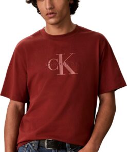 Calvin Klein Camiseta de Manga Corta Hombre Monologo tee de algodón
