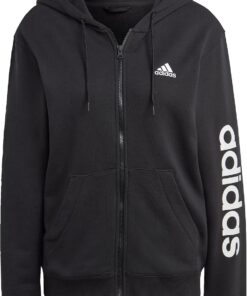 Adidas Essentials Linear Full-Zip French Terry Hoodie (Plus Size) Top con Capucha Mujer