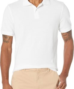 Amazon Essentials Hombre Polo de Piqué de Algodón de Ajuste Entallado