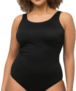 Ulla Popken Traje de Baño con Forro Extrasuave, Fruncido Lateral Sola Pieza Traje de baño de una Sola Pieza Mujer (Pack de 1)