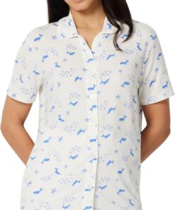 Amazon Essentials x Sofia Grainge Conjunto de Pijama de Manga Corta para Verano de la Colección Mamá y Yo para Mujer y Niña