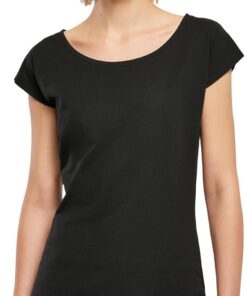 Build Your Brand Bb013-ladies Wide Neck tee Camiseta Mujer (Pack de 1)