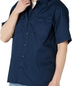 Amazon Essentials Camisa de Trabajo de Manga Corta Resistente a Las Manchas y Arrugas Hombre