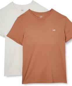 Lee Twin Pack Crew Camisetas Hombre (Pack de 2)