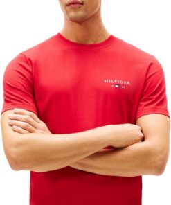 Tommy Hilfiger Brand Love Small Hilfiger tee Mw0mw41456 Camiseta S/S Hombre (Pack de 1)