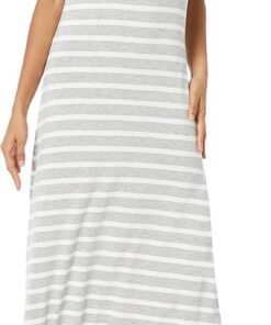 Amazon Essentials Mujer Vestido Largo de Manga Corta, Fluido