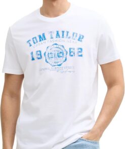 TOM Tailor Camiseta para Hombre con Logotipo Estampado de algodón