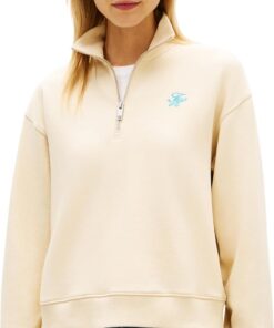 Tommy Hilfiger TH Script Reg Half-Zip Ww0ww49258 Sudadera con Media Cremallera Mujer (Pack de 1)
