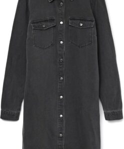 Vero Moda Vmjennie LS Short Denim Dress Mix Noos Vestido Vaquero Mujer (Pack de 1)