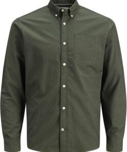 Jack & Jones Jjeoxford Shirt L/S S21 Noos, Camisa Hombre