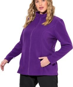 Ulla Popken Mujer Sudadera con Cremallera