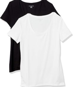Amazon Essentials Mujer Camiseta de Manga Corta con Cuello Redondo y Corte Estándar (Disponible en Tallas Grandes)