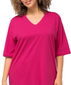Ulla Popken T-Shirt V-Ausschnitt Camiseta Mujer (Pack de 1)