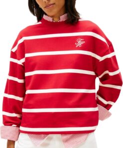 Tommy Hilfiger TH Script Mdrn Terry Swtshrt Ww0ww48431 Sudadera sin Botones Mujer (Pack de 1)