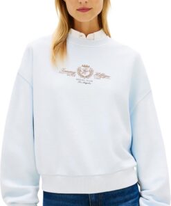 Tommy Hilfiger Varsity Crest Terry Sweatshirt Ww0ww48733 Sudadera sin Botones Mujer (Pack de 1)