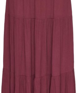 ONLY Falda Maxi con Cintura elástica y diseño Escalonado para Elegante Look | Falda