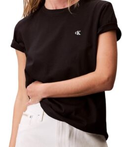 Calvin Klein Camiseta de Manga Corta Mujer Archive Jersey tee con Cuello Redondo