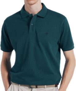 Springfield SS Polo Pique Slub Tippings with Tree Embro8idery. 100% Bci Cotton Polo Hombre