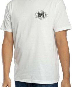 Vans Hombre Camiseta Gráfica Hot Lines Back, Black